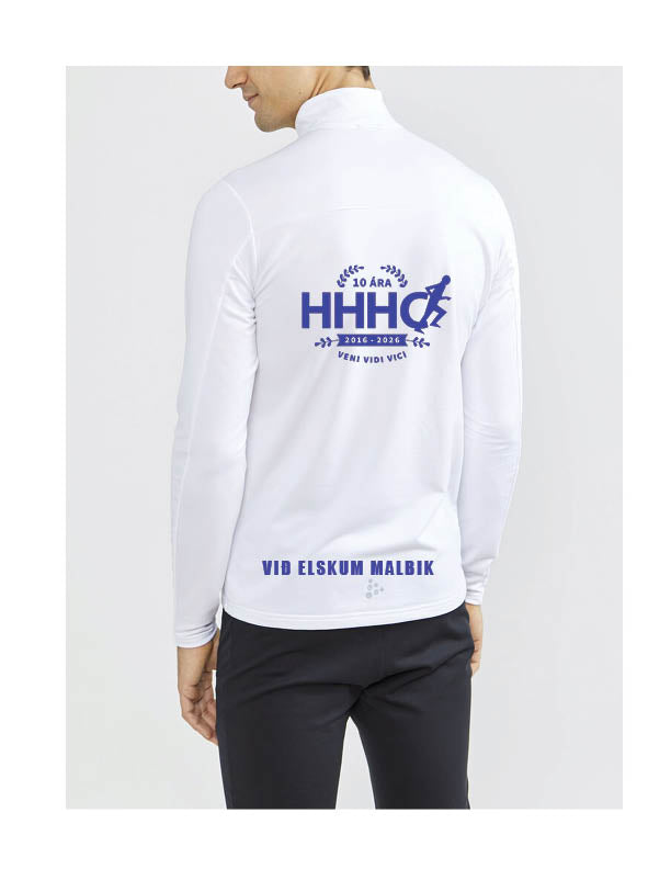 AFMÆLISÚTGÁFA - Core Gain hálfrennd peysa (hlý) - hvít - dömu- og herrastærðir