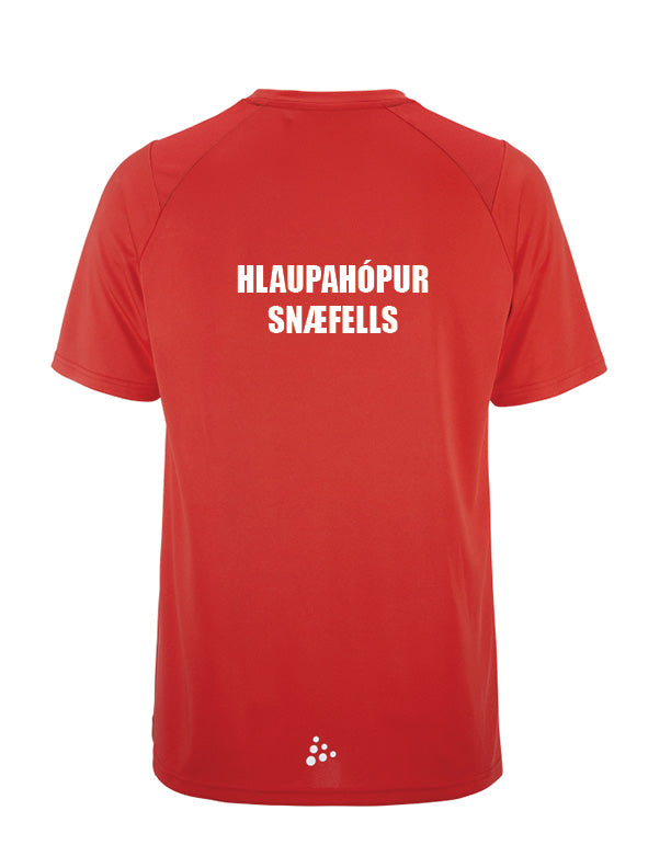 HLAUPAHÓPUR SNÆFELLS - Stutterma bolur - rauður - allar stærðir