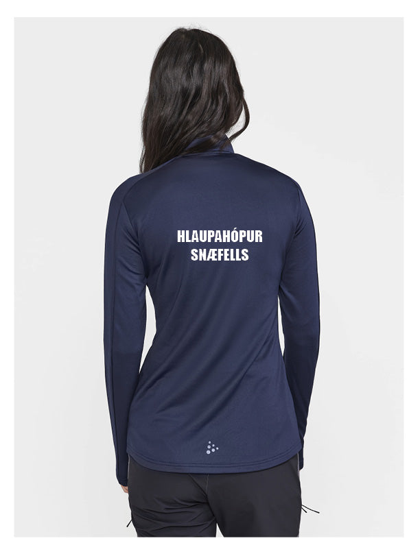 HLAUPAHÓPUR SNÆFELLS  - Hálfrennd peysa/Midlayer (hlý) - dökkblá - allar stærðir