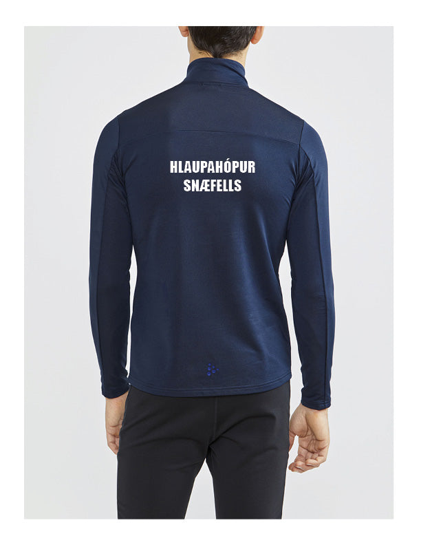 HLAUPAHÓPUR SNÆFELLS  - Hálfrennd peysa/Midlayer (hlý) - dökkblá - allar stærðir
