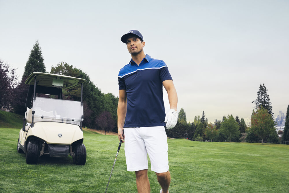 New Salish golfstuttbuxur - herrastærðir - hvítar