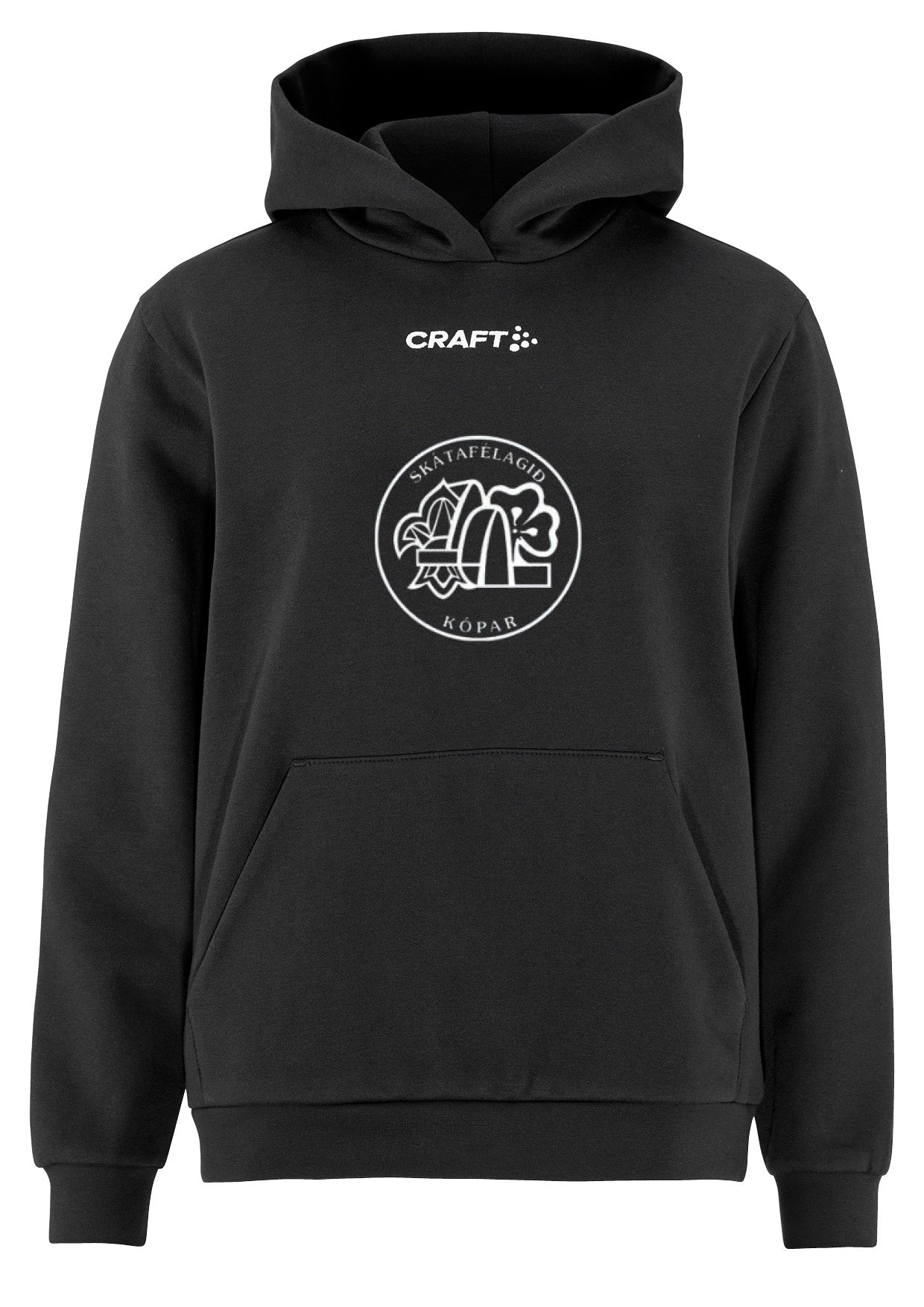 KÓPAR - Hettupeysa með stóru merki