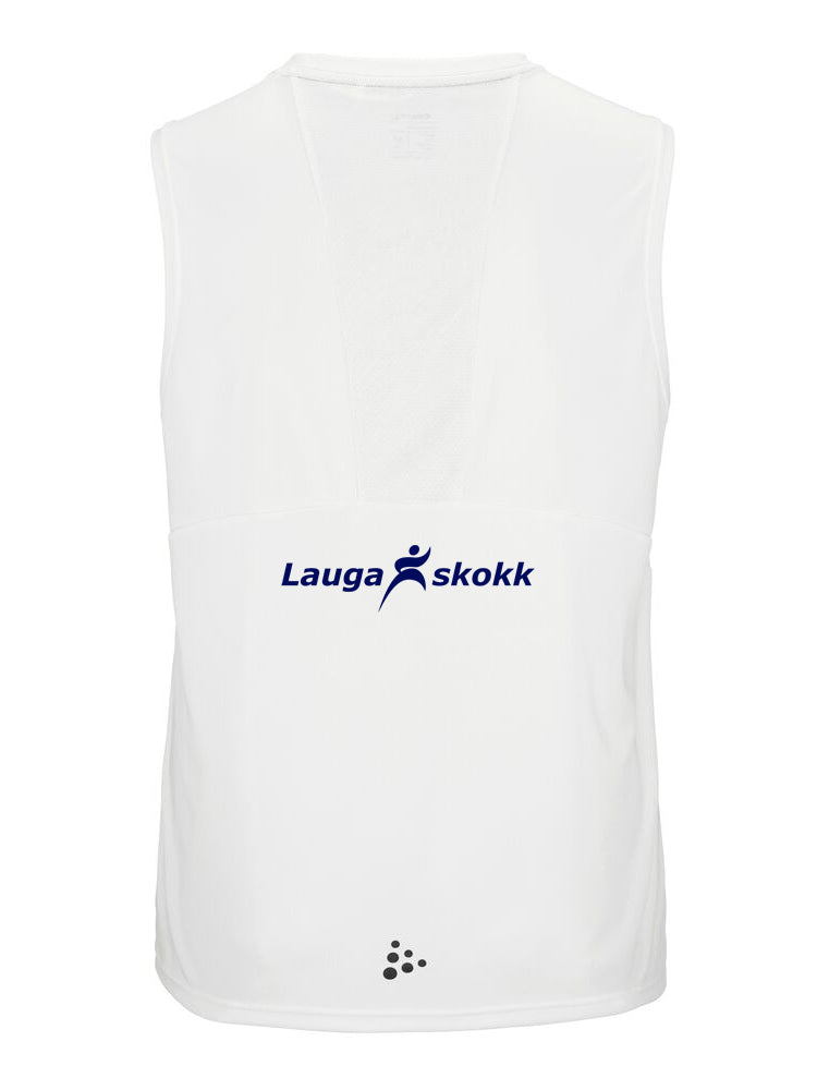 LAUGASKOKK - Hlýrabolur - Hvítur- Allar stærðir