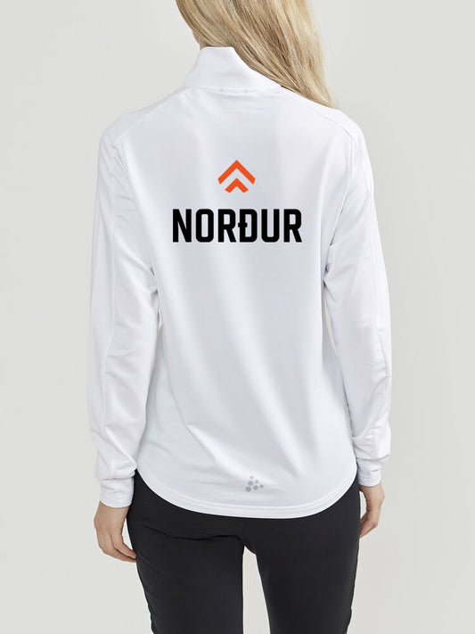 NORÐUR Hálfrennd peysa - Hvít