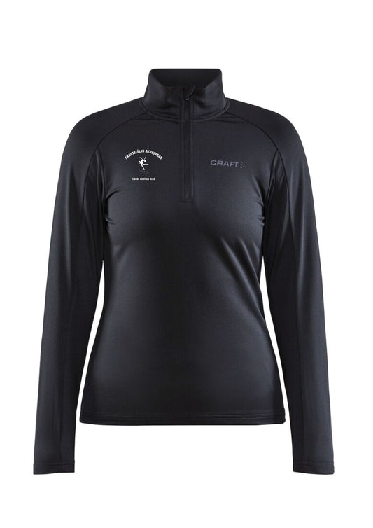 SA - Core Gain hálfrennd peysa (hlý) - svört- allar stærðir