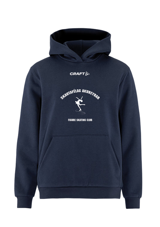 SA - Hettupeysa með stóru merki - dökkblá - allar stærðir