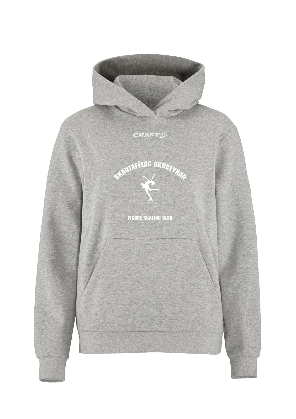 SA - Hettupeysa með stóru merki - grá - allar stærðir