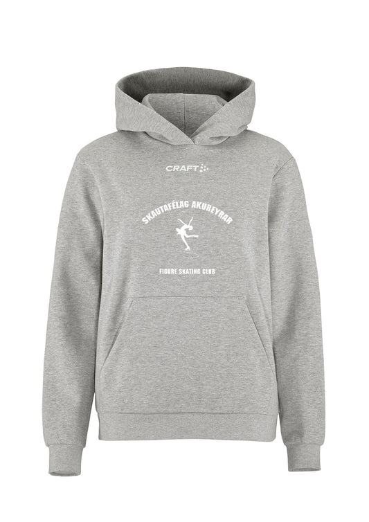 SA - Hettupeysa með stóru merki - grá - allar stærðir