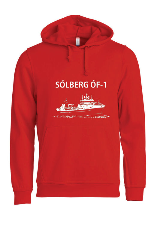 SÓLBERG ÓF-1 - Hettupeysa - rauð - allar stærðir