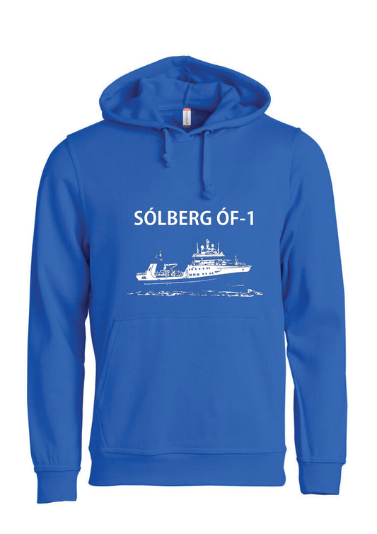 SÓLBERG ÓF-1 - Hettupeysa - blá - allar stærðir
