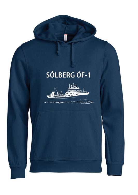 SÓLBERG ÓF-1 - Hettupeysa - dökkblá - allar stærðir