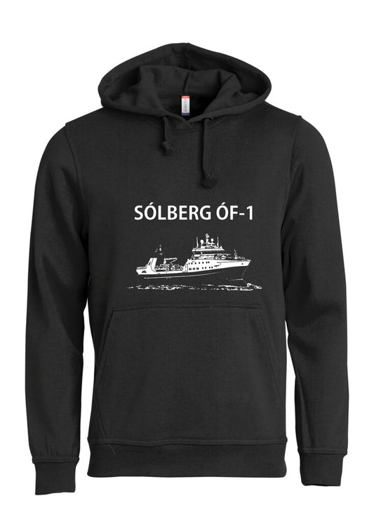 SÓLBERG ÓF-1 - Hettupeysa - svört - allar stærðir