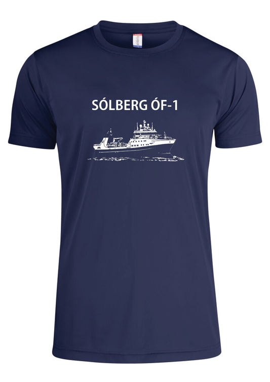 SÓLBERG ÓF-1 - Stutterma bolur (polyester) - dökkblár - allar stærðir