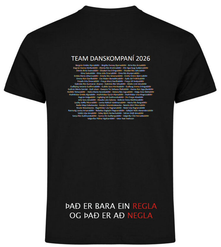 TEAM DANSKOMPANÍ 2026 - Bómullarbolur - allar stærðir