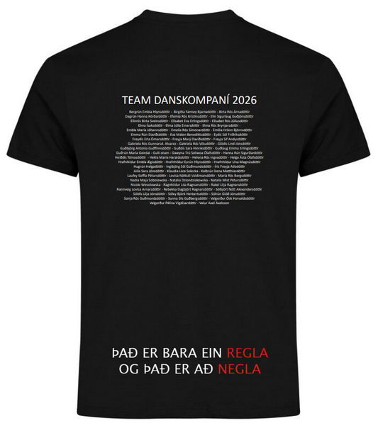 TEAM DANSKOMPANÍ 2026 - Bómullarbolur - allar stærðir