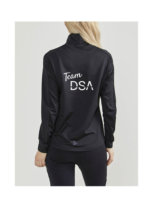 TEAM DSA - Hálfrennd hlý peysa - svört - allar stærðir