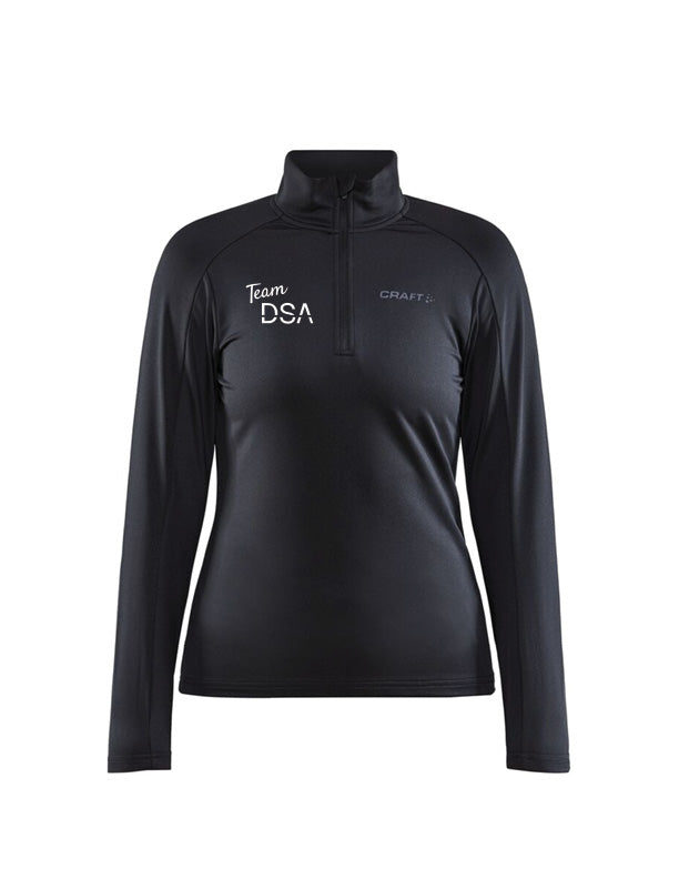 TEAM DSA - Hálfrennd hlý peysa - svört - allar stærðir