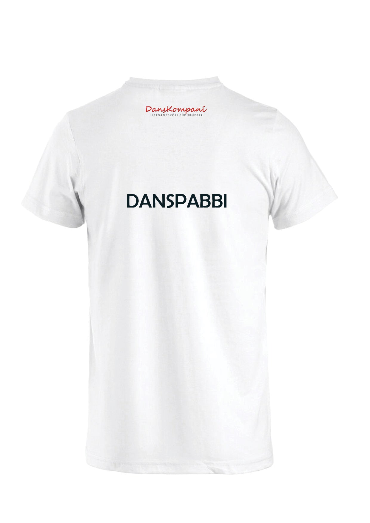 TEAM DANSKOMPANÍ - V-neck bolur - DANSPABBI - HVÍTUR - fullorðinsstærðir