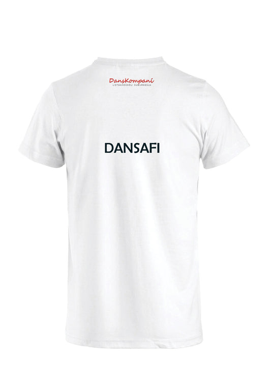 TEAM DANSKOMPANÍ - V-neck bolur - DANSAFI - HVÍTUR - fullorðinsstærðir