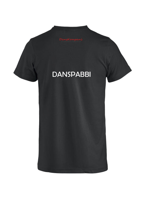 TEAM DANSKOMPANÍ - V-neck bolur - DANSPABBI - SVARTUR - fullorðinsstærðir