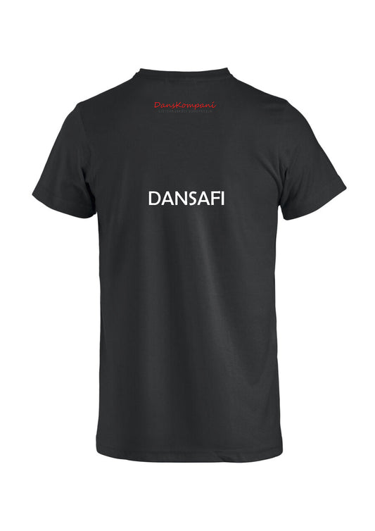 TEAM DANSKOMPANÍ - V-neck bolur - DANSAFI - SVARTUR - fullorðinsstærðir