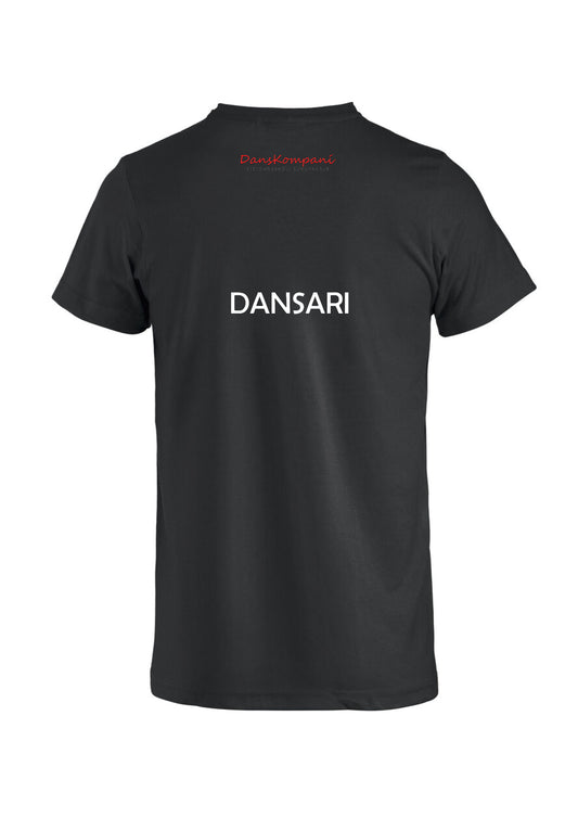 TEAM DANSKOMPANÍ - V-neck bolur - DANSARI - SVARTUR - fullorðinsstærðir