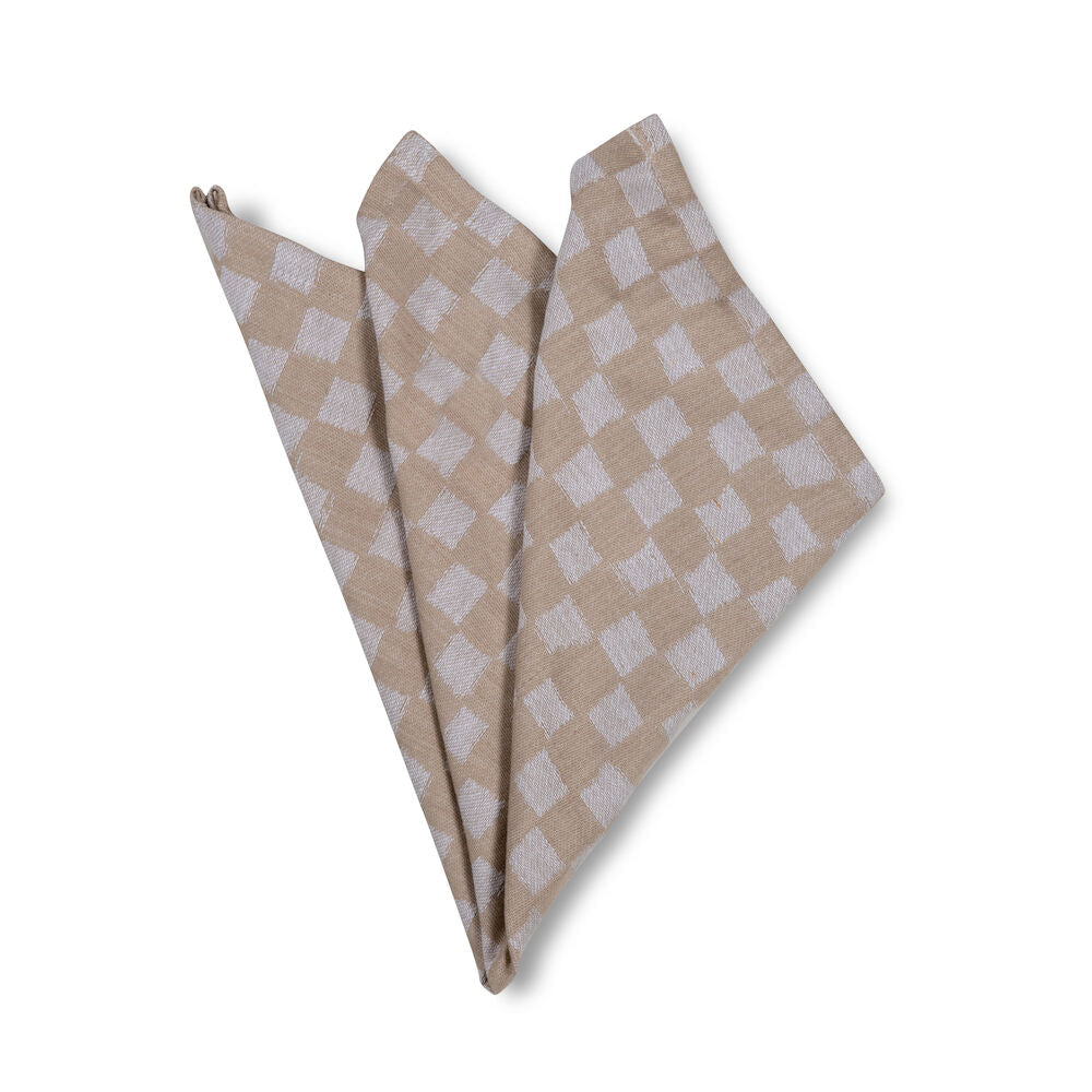 Cotton napkin Checki 2 pcs/set - Beige