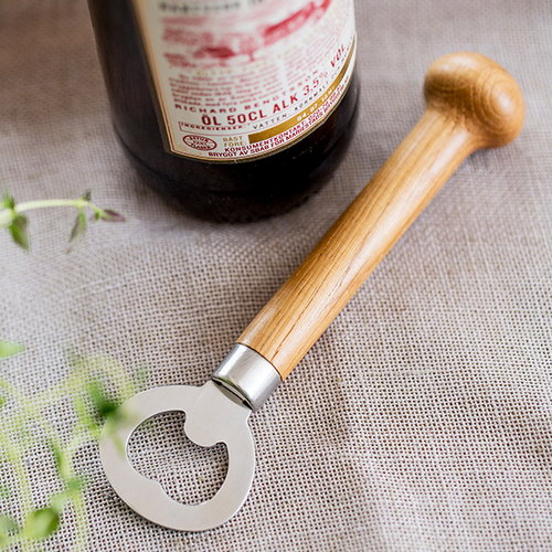 Oval Oak bottle opener