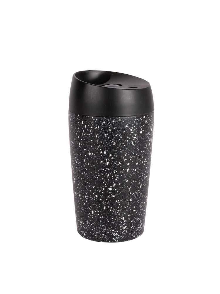 Loke travel mug with locking function small - Black/white