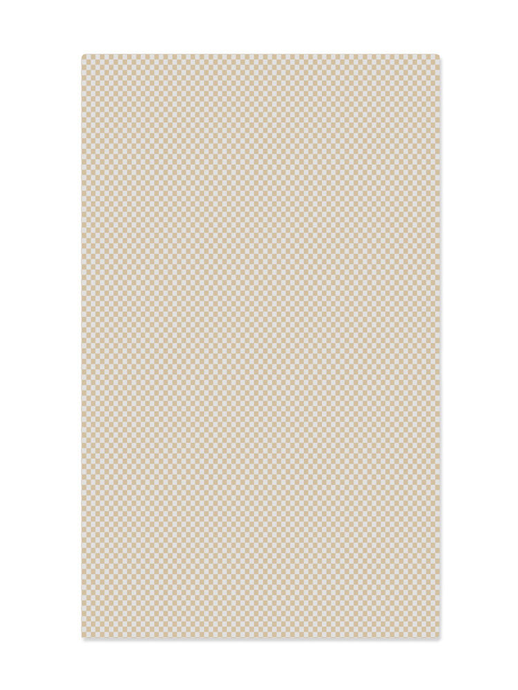 Cotton table cloth Checki - Beige