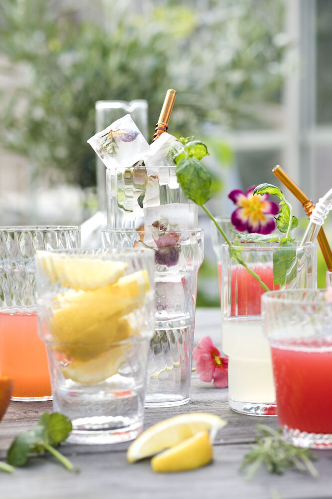 Straws Smile 4pcs/set - Clear/amber